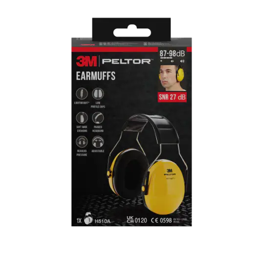 3M™ PELTOR™ Optime™ I Kapselgehörschutz H510A, SNR-Wert 27 dB, Gelb