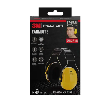 3M™ PELTOR™ Optime™ I Kapselgehörschutz H510A, SNR-Wert 27 dB, Gelb