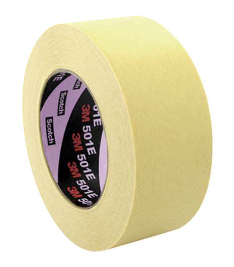 3M™ Industrie-Kreppband für hohe Temperaturen 501E, Beige, 18 mm x 50 m