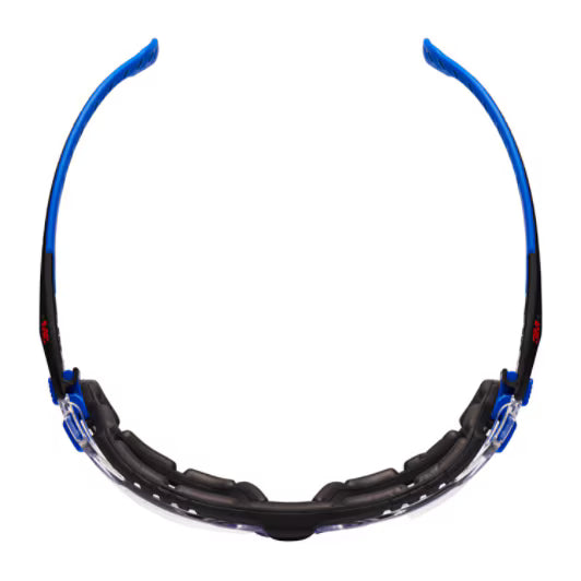 3M™ Solus™ 1000 Schutzbrille, blau/schwarzer Rahmen, Scotchgard™ Anti-Beschlag und kratzfeste Beschichtung (K&N), klare Scheiben, Schaumstoffdichtung und Kopfband, S1101SGAFKT-EU, 20/Karton