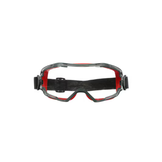 3M™ GoggleGear™ 6000 Schutzbrille, rote Dichtlippe, Scotchgard™ Anti-Beschlag und kratzbeständige Beschichtung (K&N), Klare Scheibe, GG6001SGAF-RED-EU, 10/Karton