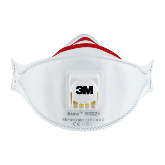 3M™ Aura™ Comfort Cool Flow™ Staubmaske 9332+, FFP3, mit Ventil, 2er-Packung