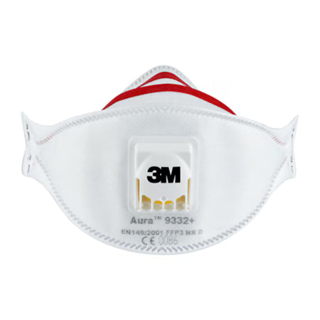 3M™ Aura™ Comfort Cool Flow™ Staubmaske 9332+, FFP3, mit Ventil, 2er-Packung