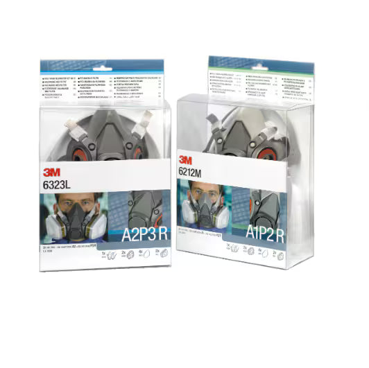 3M™ wiederverwendbares Halbmasken-Set, A1P2 R-Filter, Größe M, 6212M