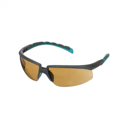 3M™ Solus™ Serie 2000, S2005SGAF-BGR, grau/blaugrüner Bügel, Scotchgard™ Anti-Beschlag-Beschichtung, braune AC-AK-Scheiben, 20/Karton