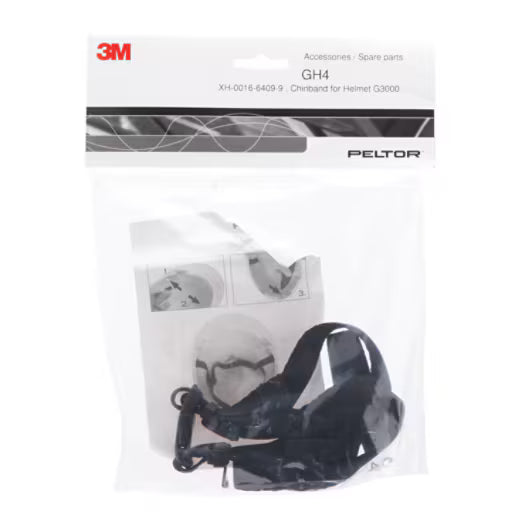 3M™ Kinnriemen für Schutzhelm der Serie G3000, 3-Punkt-Befestigung, GH4