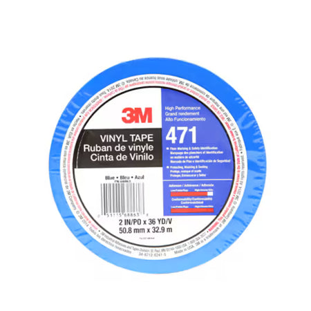 3M™ Vinyl-Klebeband 471, Blau, 50 mm x 33 m, 0.14 mm, Einzeln verpackt