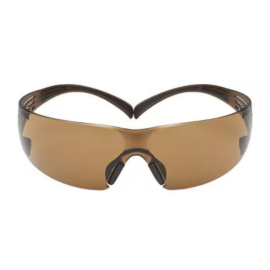 3M™ SecureFit™ 400 Schutzbrille, schwarz/brauner Rahmen, Scotchgard™ Anti-Beschlag- und Kratzschutzbeschichtung (K&N), braune Scheiben, SF405SGAF-BLA-EU