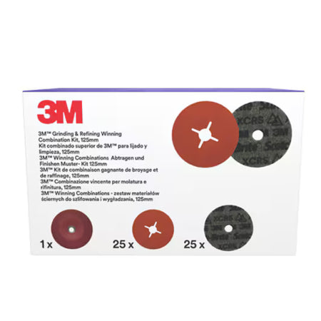 3M™ Schleif- und Veredelungsset, einschließlich 125 mm 787C und PN-DH Scheibe, mit 1 flacher Stützteller, 1 St./Set
