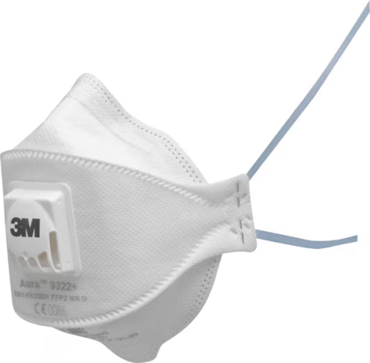 3M™ Aura™ Atemschutzmaske, FFP2, mit Ventil, 9322+