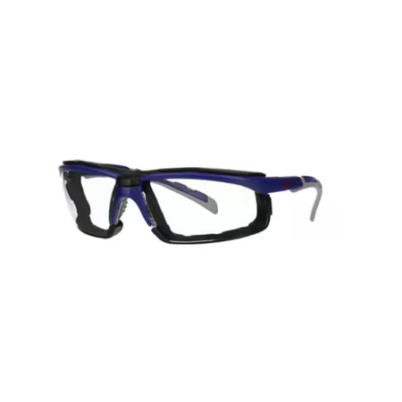 3M™ Solus™ Serie 2000, S2001SGAF-BGR‑F, grau/blaugrüne Bügel, Scotchgard™ Antibeschlagbeschichtung, klare AC-AK‑Gläser, Folienverpackung 20/Karton