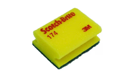 Scotch-Brite™ Synthetischer Schwamm mit Griff 174, Gelb/Grün, 70 mm x 92 mm, 20/Pack