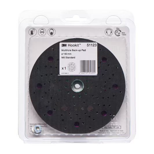 3M™ Hookit™ Stützteller für Mehrlochanwendung, 150 mm, 51123
