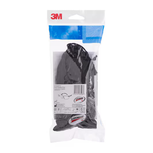 3M™ Solus™ 1000 Schutzbrille, blau-schwarzer Rahmen, Scotchgard™ Antibeschlag- und Kratzschutzbeschichtung (K&N), graue Scheiben, S1102SGAF-EU, 20 Stück/Karton