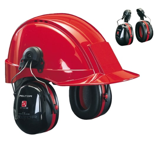 3M™ PELTOR™ Optime™ III Kapselgehörschutz, schwarz/rot, Helmbefestigung, H540P3E-413-SV