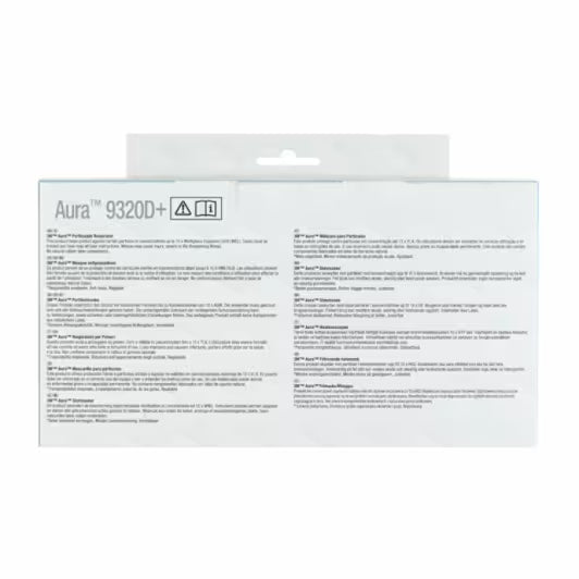 3M™ 9320D+ Aura™ Einweg-Atemschutzmasken, FFP2, ohne Ventil, 5/Packung