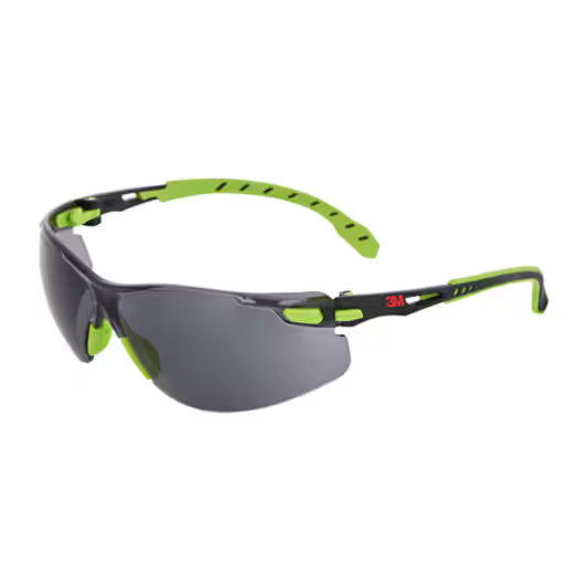 3M™ Solus™ 1000 Schutzbrille, grün/schwarzer Rahmen, Scotchgard™ Anti-Beschlag- und Anti-Kratz-Beschichtung (K&N), graue Gläser, S1202SGAF-EU, 20 Stück/Karton