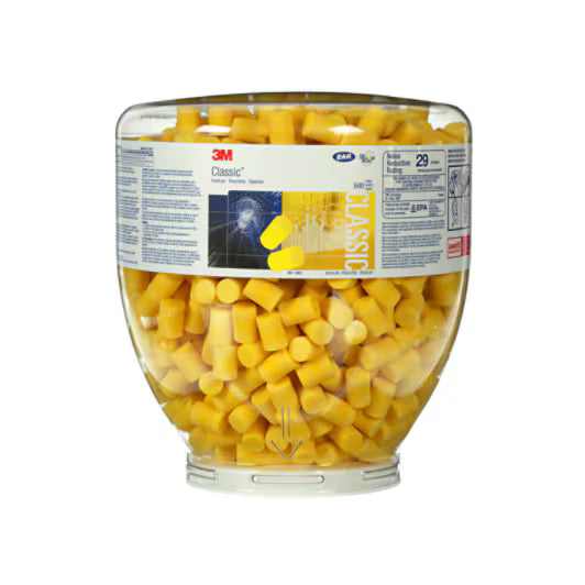 3M™ E-A-R™ Classic™ Ohrstöpsel, Nachfüllpackung, 500 Paar/Flasche, PD-01-001