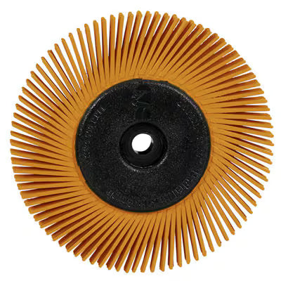 Scotch-Brite™ Radialborste, PN-RB, 80+, 152,4 mm x 12,7 mm x 25,4 mm (6 Zoll x 1/2 Zoll x 1 Zoll), Typ A, mit Adapter