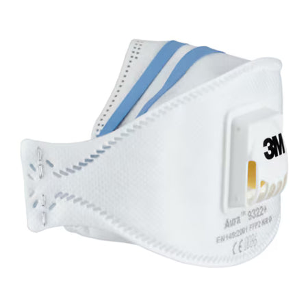 3M™ Aura™ Atemschutzmaske für manuelles und maschinelles Schleifen 9322+, FFP2, mit Ventil, 2 Stück/Packung