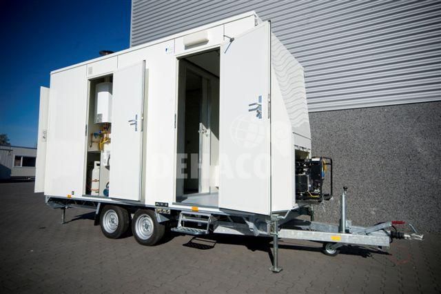 Dehaco D400 3-Stufen-Dekontaminationswagen Standard-Tandemachs-Fahrgestell in RAL-Farbe nach Wahl