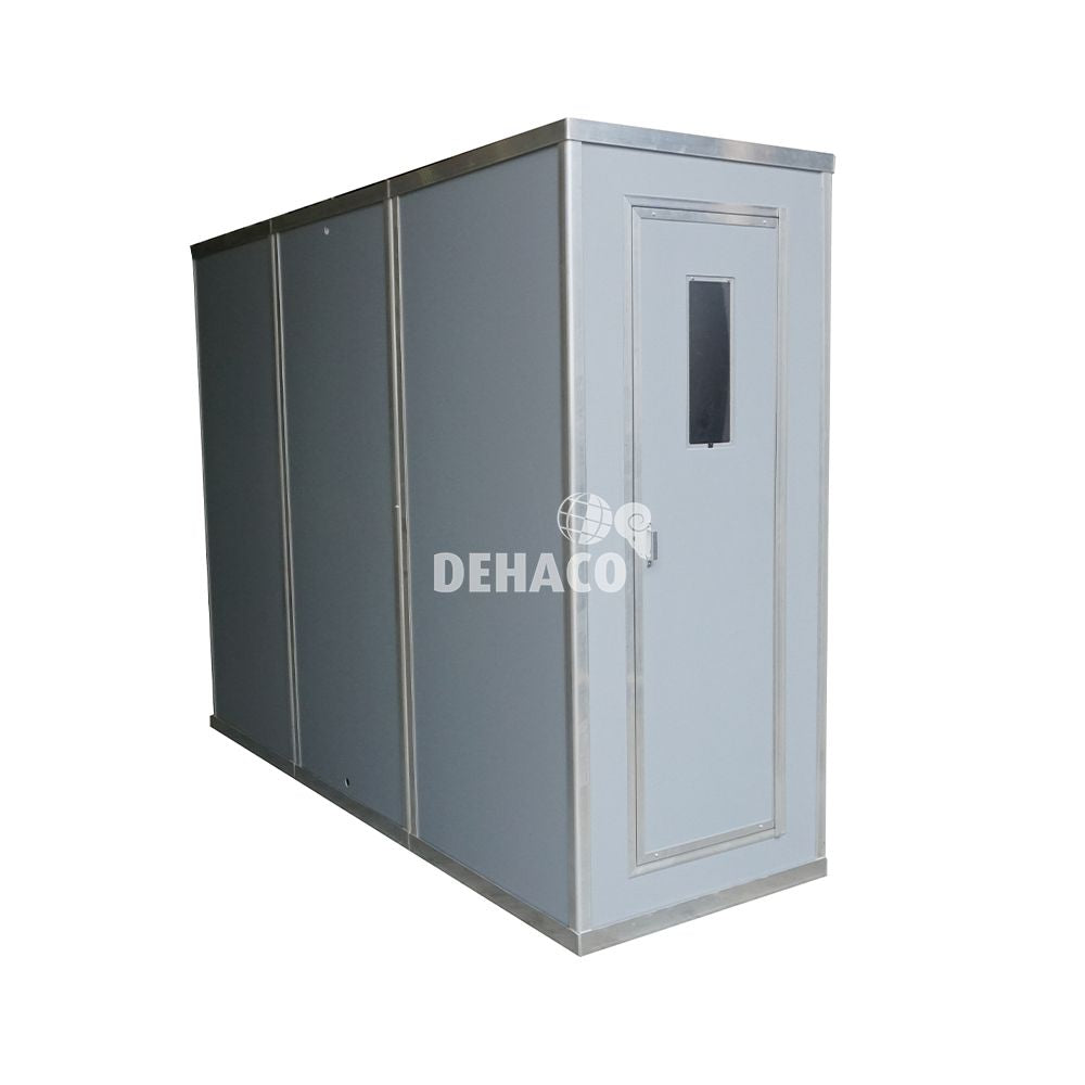 Dehaco Plattendusche mit 3 Abteilen 100 x 100 cm