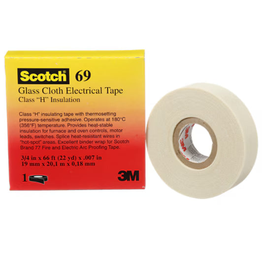 Scotch® 69 Glasfaserklebeband, Weiß, 19 mm x 20 m x 0,18 mm