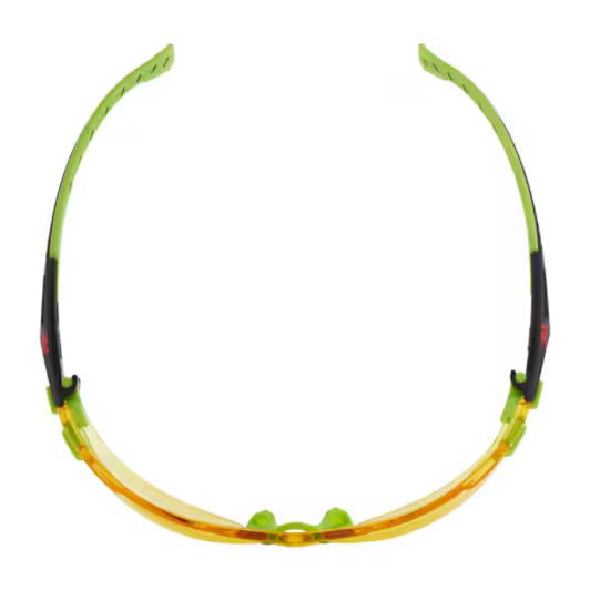 3M™ Solus™ 1000 Schutzbrille, grün/schwarzer Rahmen, Scotchgard™ Anti-Beschlag- und Kratzschutzbeschichtung (K&N), bernsteinfarbene Gläser, S1203SGAF-EU, 20/Karton