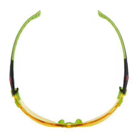 3M™ Solus™ 1000 Schutzbrille, grün/schwarzer Rahmen, Scotchgard™ Anti-Beschlag- und Kratzschutzbeschichtung (K&N), bernsteinfarbene Gläser, S1203SGAF-EU, 20/Karton