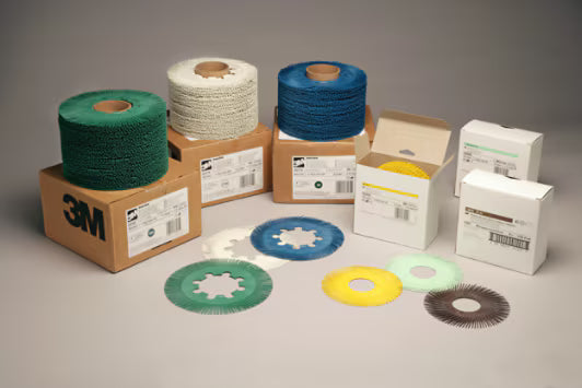 Scotch -brite ™ Radial Borders Pinsel Ersatzplatte BB -ZB - Typ C - 150 mm - P400 - Nachfüll | 1 externe Box von 80 Stück