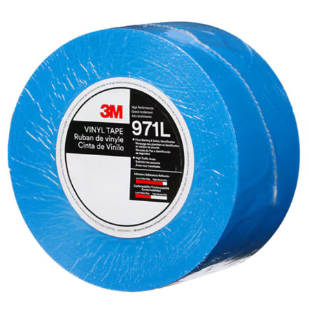 3M™ Robuste Bodenmarkierungsband 971L, Blau, 76.2 mm x 33 m, 0.43 mm, Einzeln verpackt Praktisch verpackt