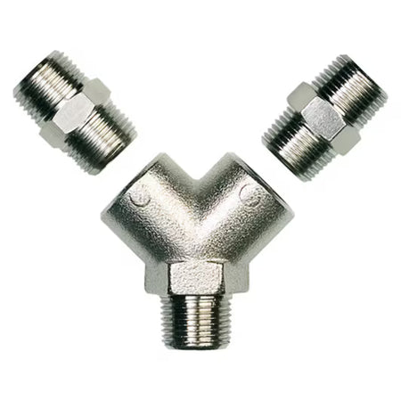 3M™ Kupplung 2 Ausgänge 3/8" BSP Innengewinde inkl. Adapter mit Außengewinde