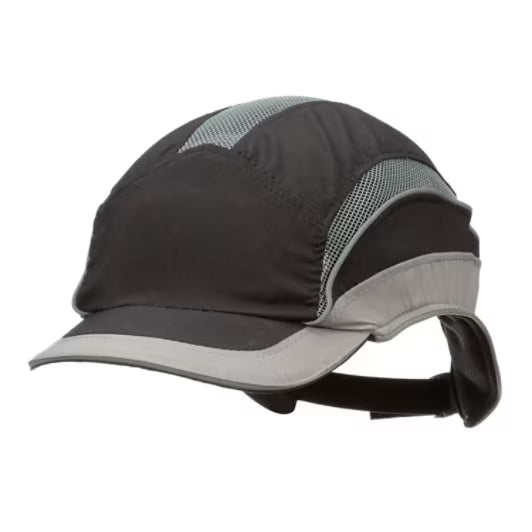 3M™ First Base™ 3 Anstoßkappe 2031219, Elite, schwarz/grau, kurzer Schirm, 55 mm, individuell anpassbar
