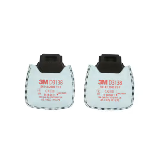3M™ Secure Click™ Partikelfilter gegen störende Konzentrationen von organischen Dämpfen/sauren Gasen und Ozon bis zum 10-fachen des AGW, P3 R, D3138