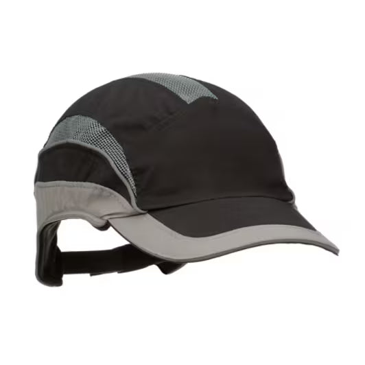 3M™ First Base™ 3 Anstoßkappe 2031217, Elite, Schwarz/Grau, Standard-Schirm, 70 mm, angepasst