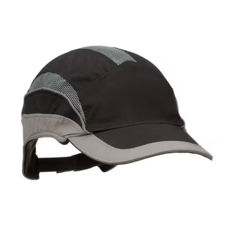 3M™ First Base™ 3 Anstoßkappe 2031217, Elite, Schwarz/Grau, Standard-Schirm, 70 mm, angepasst