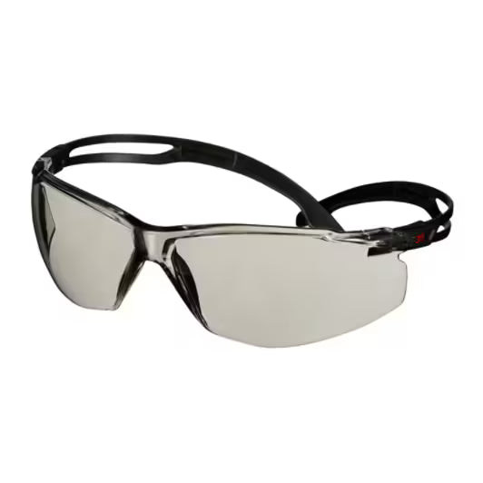 3M™ SecureFit™ 500 Schutzbrille, schwarzer Rahmen, Scotchgard™ Antibeschlag- und kratzbeständige Beschichtung (K&N), hellgraue Scheiben für Innen-/Außenbereiche, SF507SGAF-BLK-EU, 20/Karton