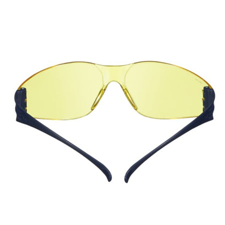 3M™ SecureFit™ 100 Schutzbrille, blaue Fassung, kratz-/beschlagfrei, bernsteinfarbene Gläser, SF103AF-BLU-EU, 20/Karton
