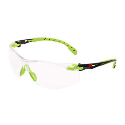 3M™ Solus™ 1000 Schutzbrille, grün/schwarzer Rahmen, Scotchgard™ Anti-Beschlag- und Kratzschutzbeschichtung (K&N), klare Scheiben, TPE-Dichtung und Band, S1201SGAF-TSKT-EU, 20/Karton