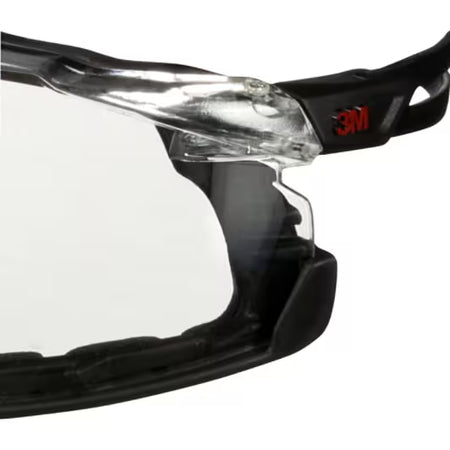 3M™ SecureFit™ 500 Schutzbrille, schwarzer Rahmen, Schaumstoff, Scotchgard™ Anti-Beschlag- und Anti-Kratz-Beschichtung (K&N), klare Scheiben, SF501SGAF-BLK-FM-EU, 20/Karton