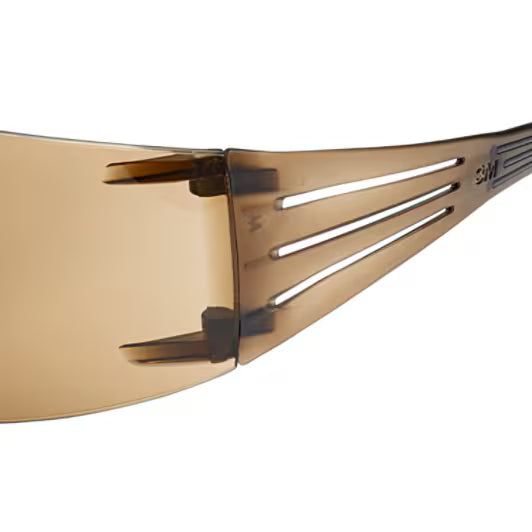 3M™ SecureFit™ 400 Schutzbrille, schwarz/brauner Rahmen, Scotchgard™ Anti-Beschlag- und Kratzschutzbeschichtung (K&N), braune Scheiben, SF405SGAF-BLA-EU