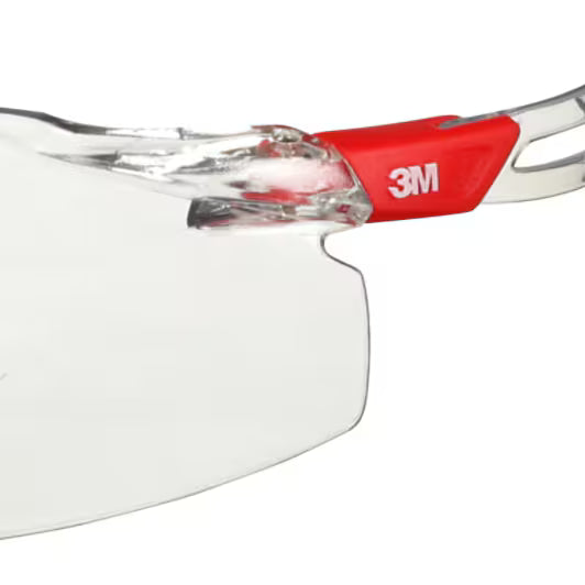 3M™ SecureFit™ 500 Schutzbrille, transparente und rote Fassung, Scotchgard™ Anti-Beschlag- und Kratzschutzbeschichtung (K&N), klare Gläser, SF501SGAF-RED-EU, 20/Karton