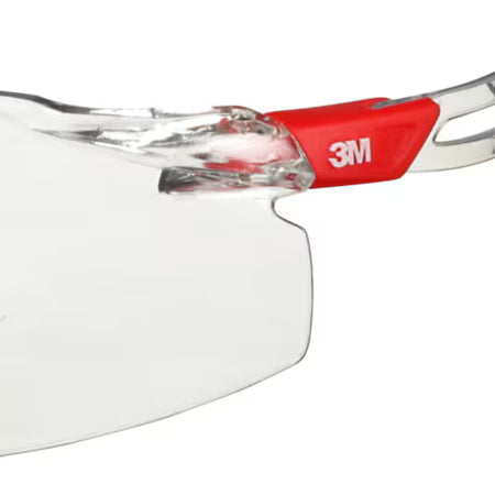 3M™ SecureFit™ 500 Schutzbrille, transparente und rote Fassung, Scotchgard™ Anti-Beschlag- und Kratzschutzbeschichtung (K&N), klare Gläser, SF501SGAF-RED-EU, 20/Karton
