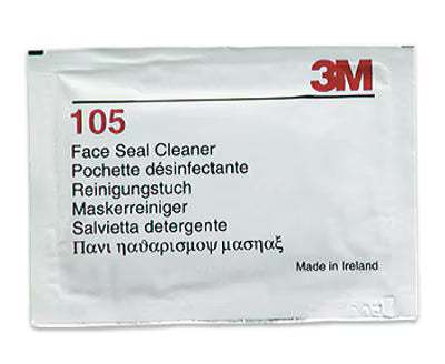 3M™ Reinigungstücher Gesichtsabdichtung wiederverwendbare Maske, 105, 2 Tücher/Packung