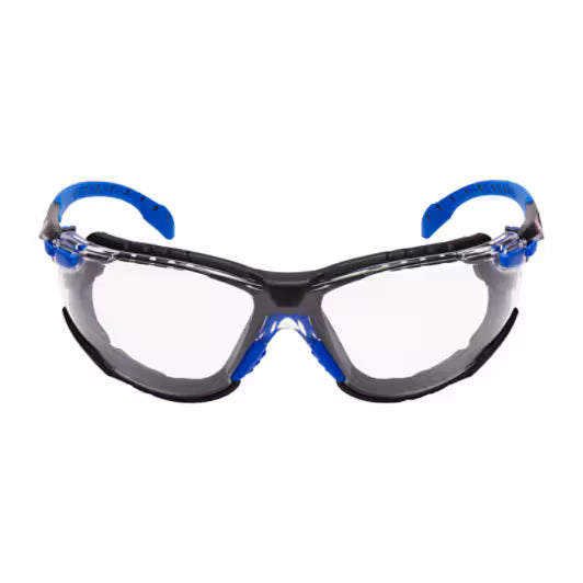 3M™ Solus™ 1000 Schutzbrille, blau/schwarzer Rahmen, Scotchgard™ Anti-Beschlag und kratzfeste Beschichtung (K&N), klare Scheiben, Schaumstoffdichtung und Kopfband, S1101SGAFKT-EU, 20/Karton