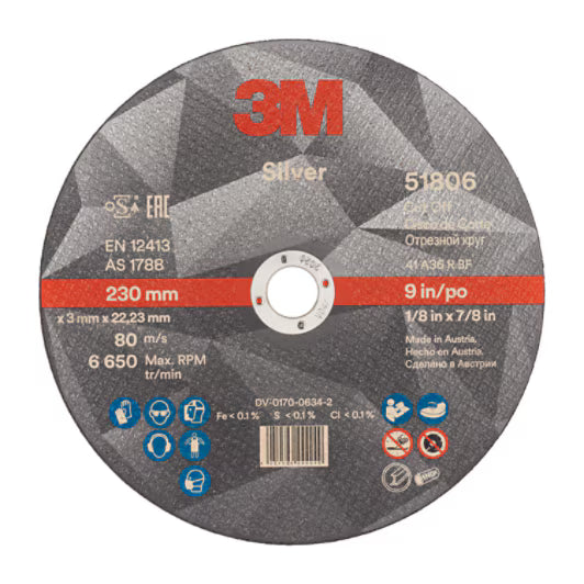3M™ Silver Trennscheibe, T41, 230 mm x 3 mm x 22.23 mm