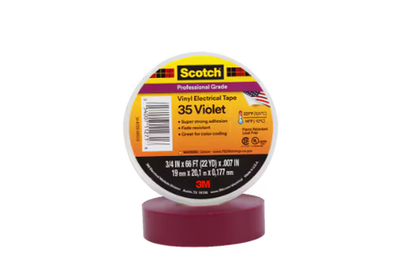 Scotch® 35 Vinyl-Elektro-Isolierband, Lila, 19 mm x 20 m, 0,18 mm