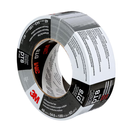 3M™ Universal Klebeband DT8, Schwarz, 48 mm x 23 m, 0,2 mm, einzeln verpackt