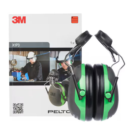 3M™ PELTOR™ Kapselgehörschutz, grün, Helmbefestigung, X1P3
