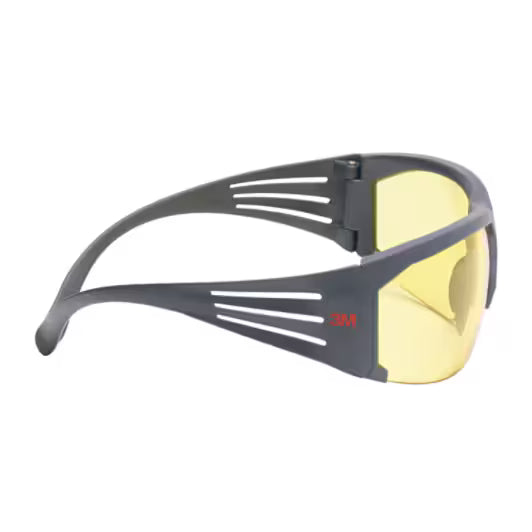 3M™ SecureFit™ 600 Schutzbrille, grauer Rahmen, Scotchgard™ Antibeschlag- und kratzfeste Beschichtung (K&N), bernsteinfarbene Gläser, SF603SGAF-EU, 20 Stück/Karton